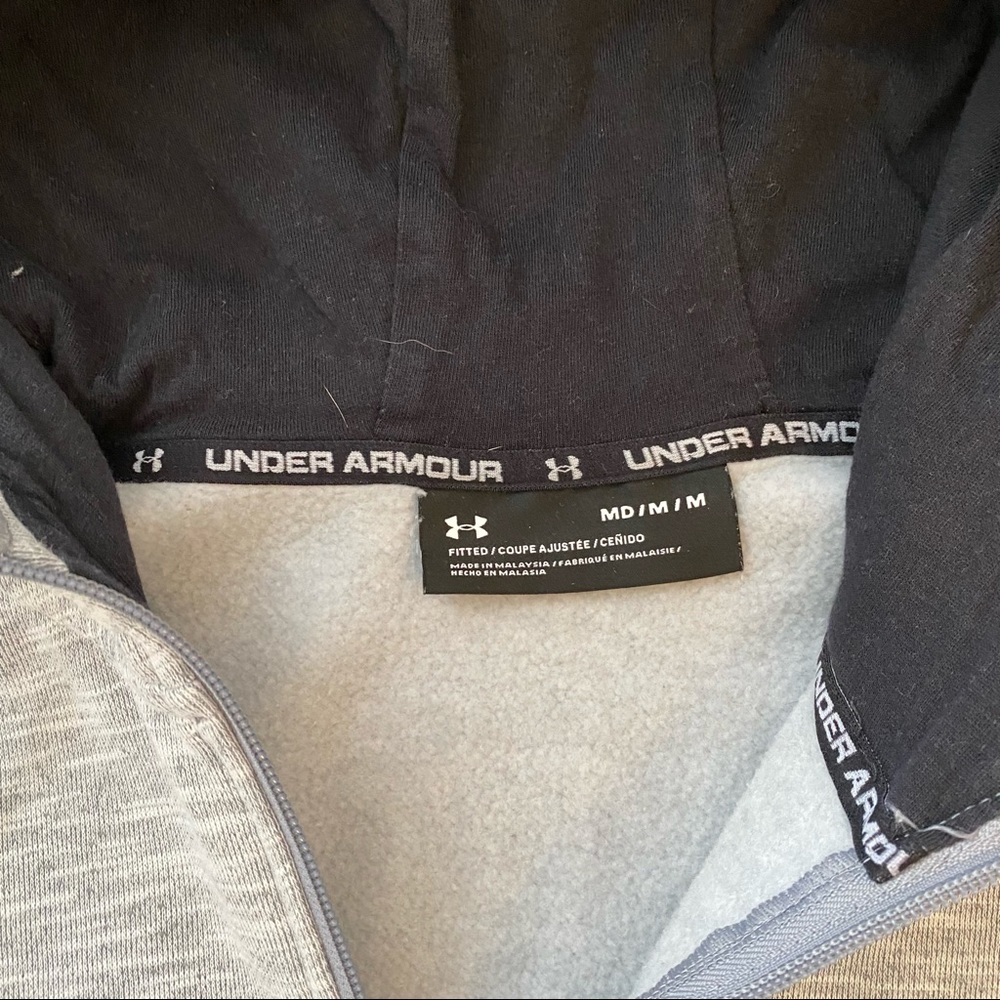 UNDER ARMOUR~LONG SLEEVE~ZIP FRONT HOODIE~MEDIUM - Picture 6 of 8